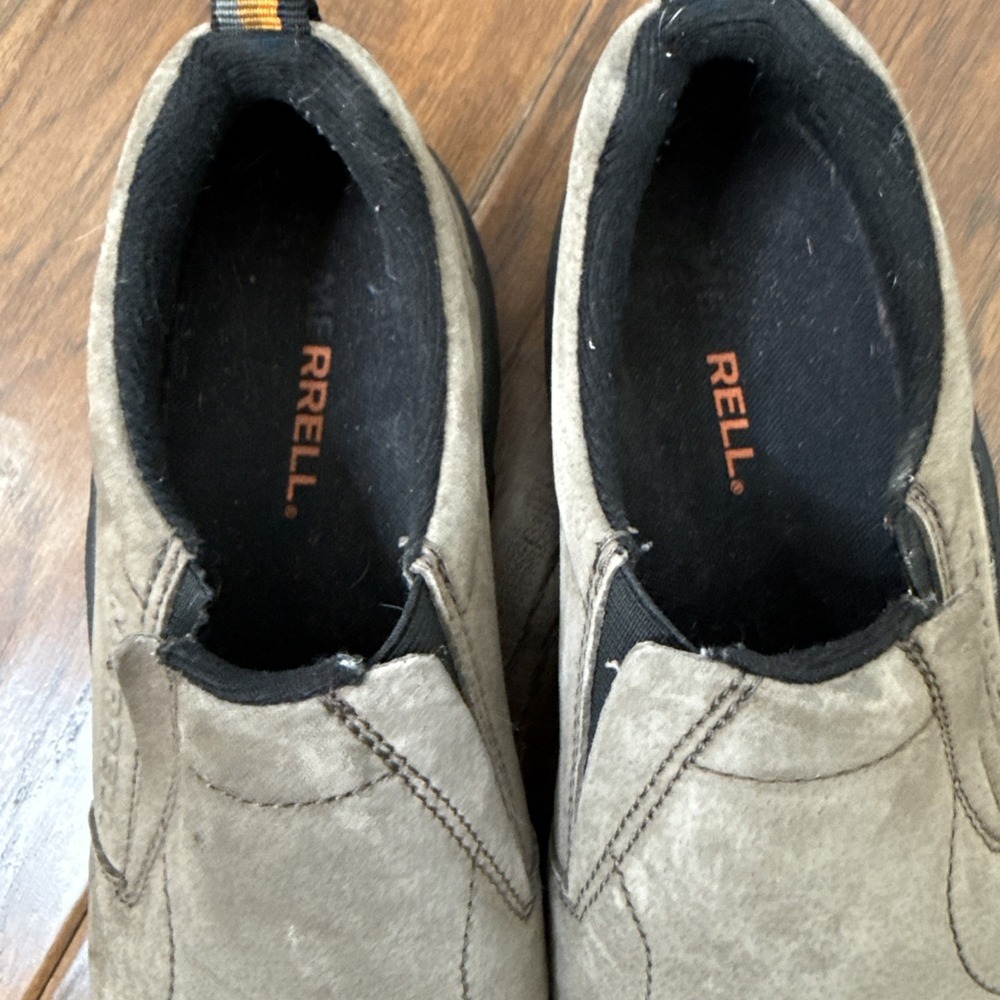 Merrell Slip On Hiking Shoes Women 6.5 Tan Jungle Moc Suede Outdoor J60788 Trail - Picture 7 of 11